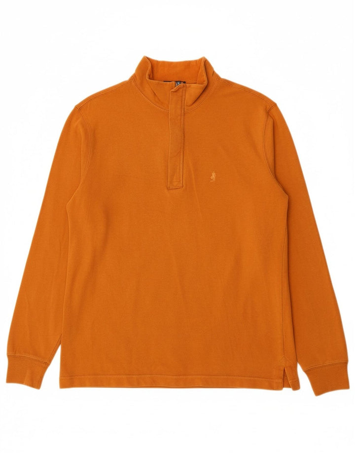 MARLBORO CLASSICS Moletom masculino com zíper e gola alta algodão laranja médio