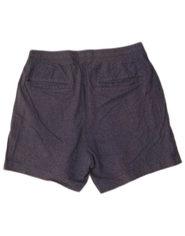 Shorts Chino feminino Abercrombie & Fitch médio W32 azul marinho Houndstooth