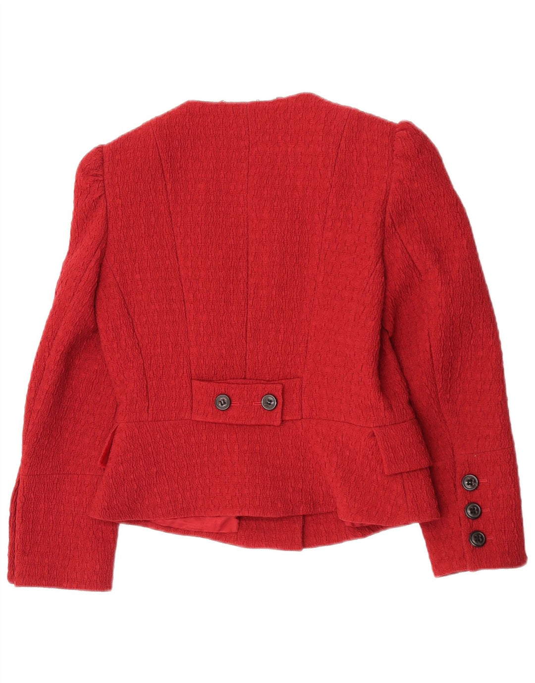 Jaqueta blazer feminina Karen Millen Reino Unido 12 médio Borgonha poliamida