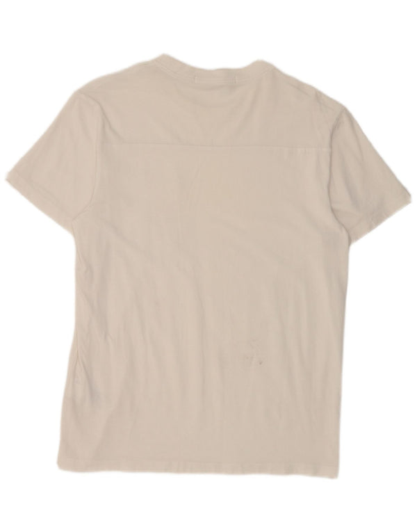 Camiseta masculina Calvin Klein Jeans top pequeno algodão branco
