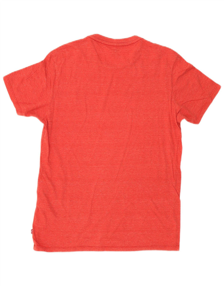 Camiseta gráfica masculina Levi's Top pequeno algodão manchado vermelho