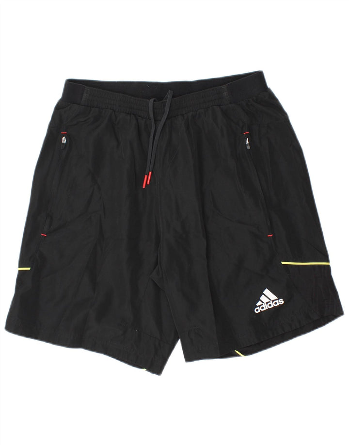 Shorts esportivos masculinos Adidas médio preto poliéster