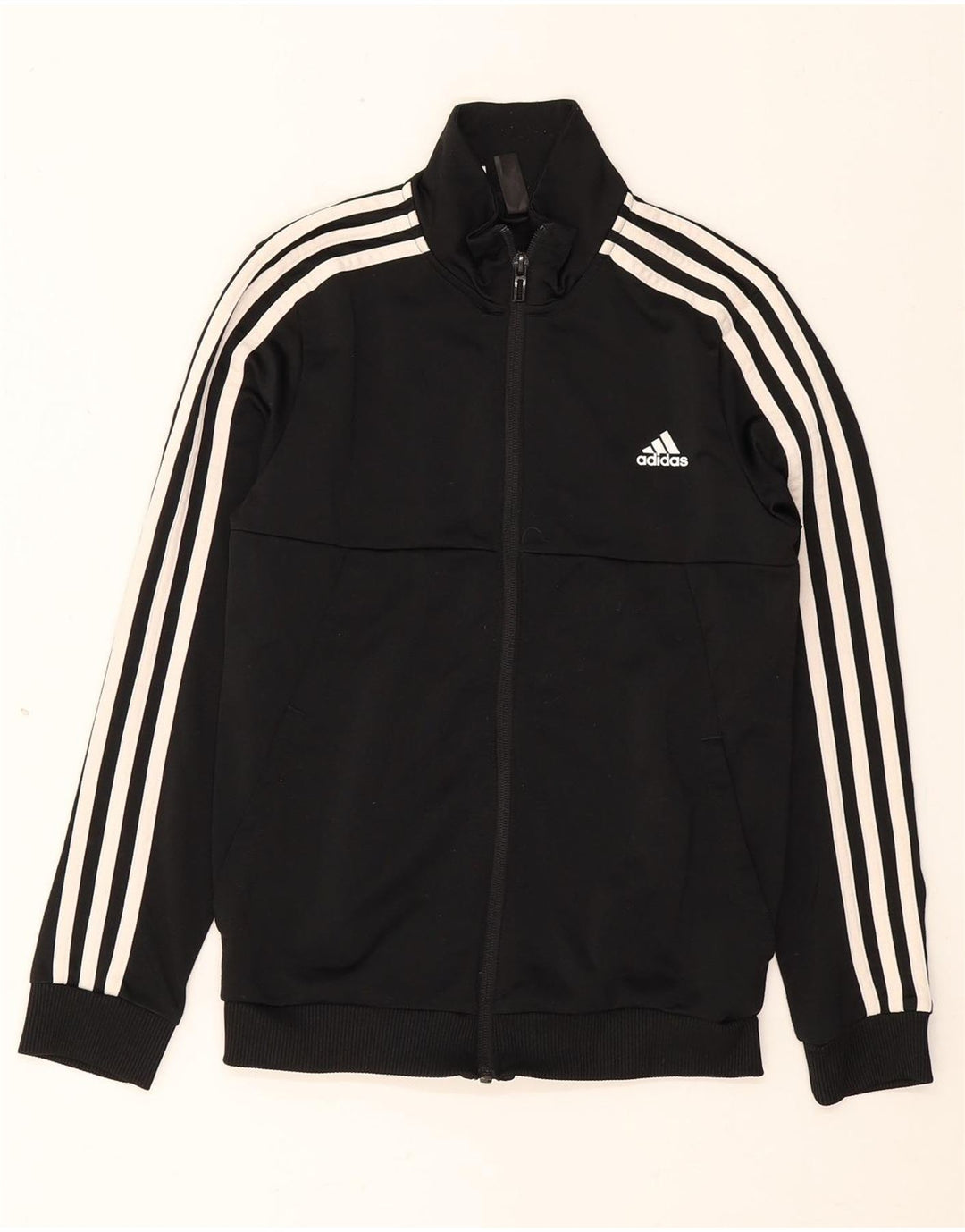 Casaco de treino Adidas Boys 11-12 anos preto poliéster