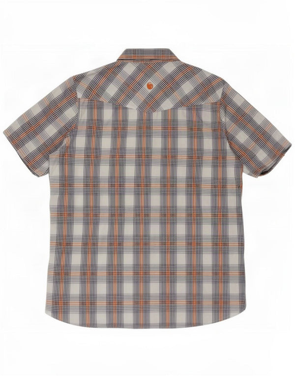 Camisa masculina de manga curta Fat Face XL algodão xadrez multicolorido