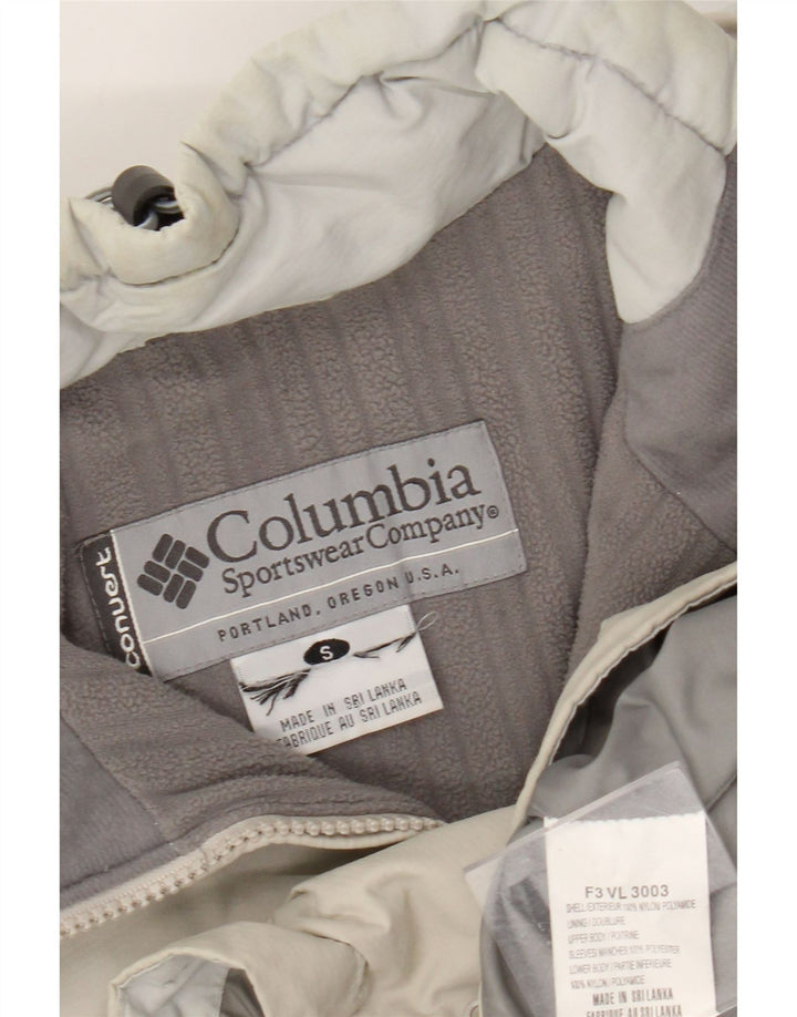 Jaqueta corta-vento masculina Columbia UK 36 pequeno bege colorblock poliamida