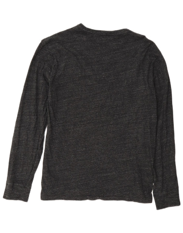 Top masculino Polo Ralph Lauren manga comprida pequeno cinza manchado
