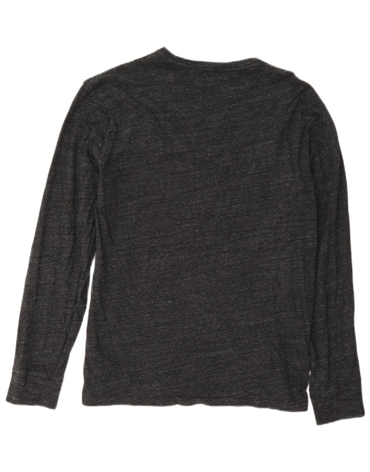 Top masculino Polo Ralph Lauren manga comprida pequeno cinza manchado