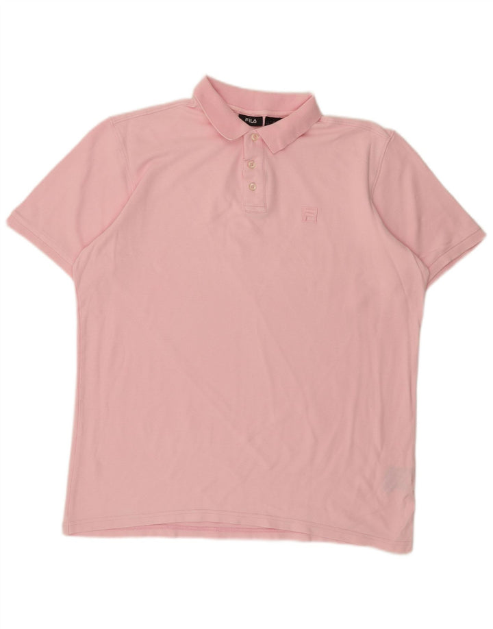 Camisa polo masculina FILA XL algodão rosa