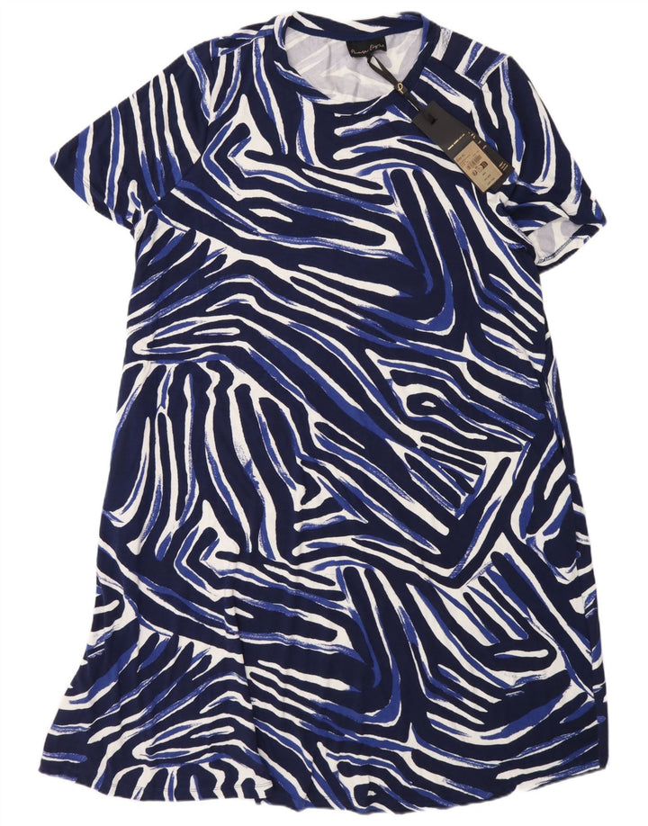 Vestido feminino Phase Eight UK 18 XL azul viscose geométrica
