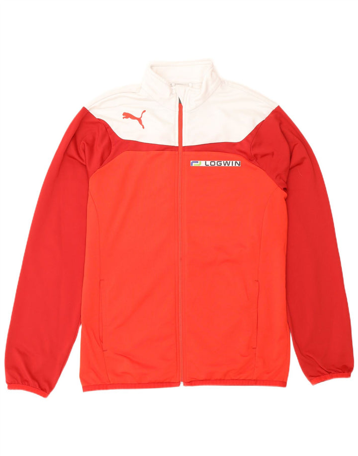 Jaqueta Puma Boys Graphic Tracksuit Top 15-16 Anos Vermelho Colorblock