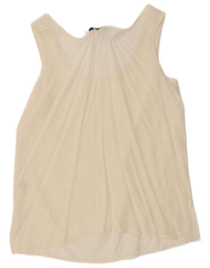Colete feminino Marella Top IT 46 grande seda branca