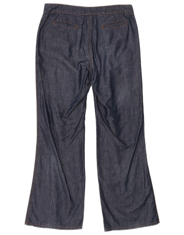 Hobbs Womens Bootcut Chino Trousers UK 10 Small W28 L28 Navy Blue Cotton