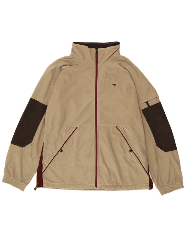 Jaqueta masculina de veludo Diadora UK 48 2XL bege Colourblock