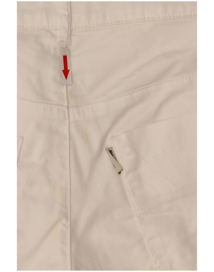 Shorts casual feminino Jeckerson W29 algodão branco médio