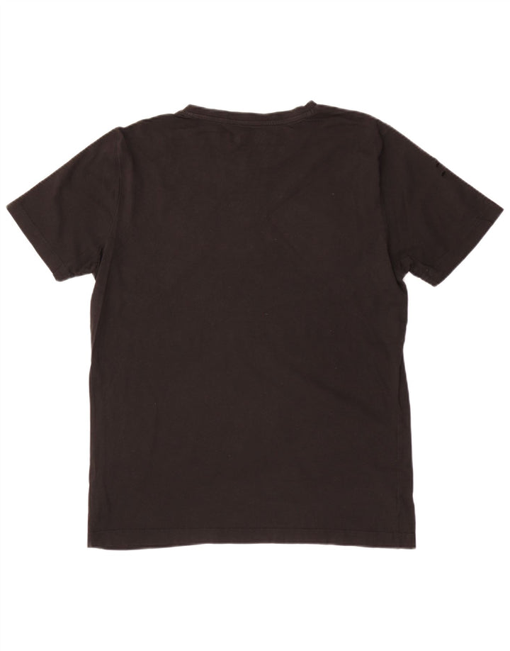 Puma Mens Graphic T-Shirt Top Médio Algodão Preto