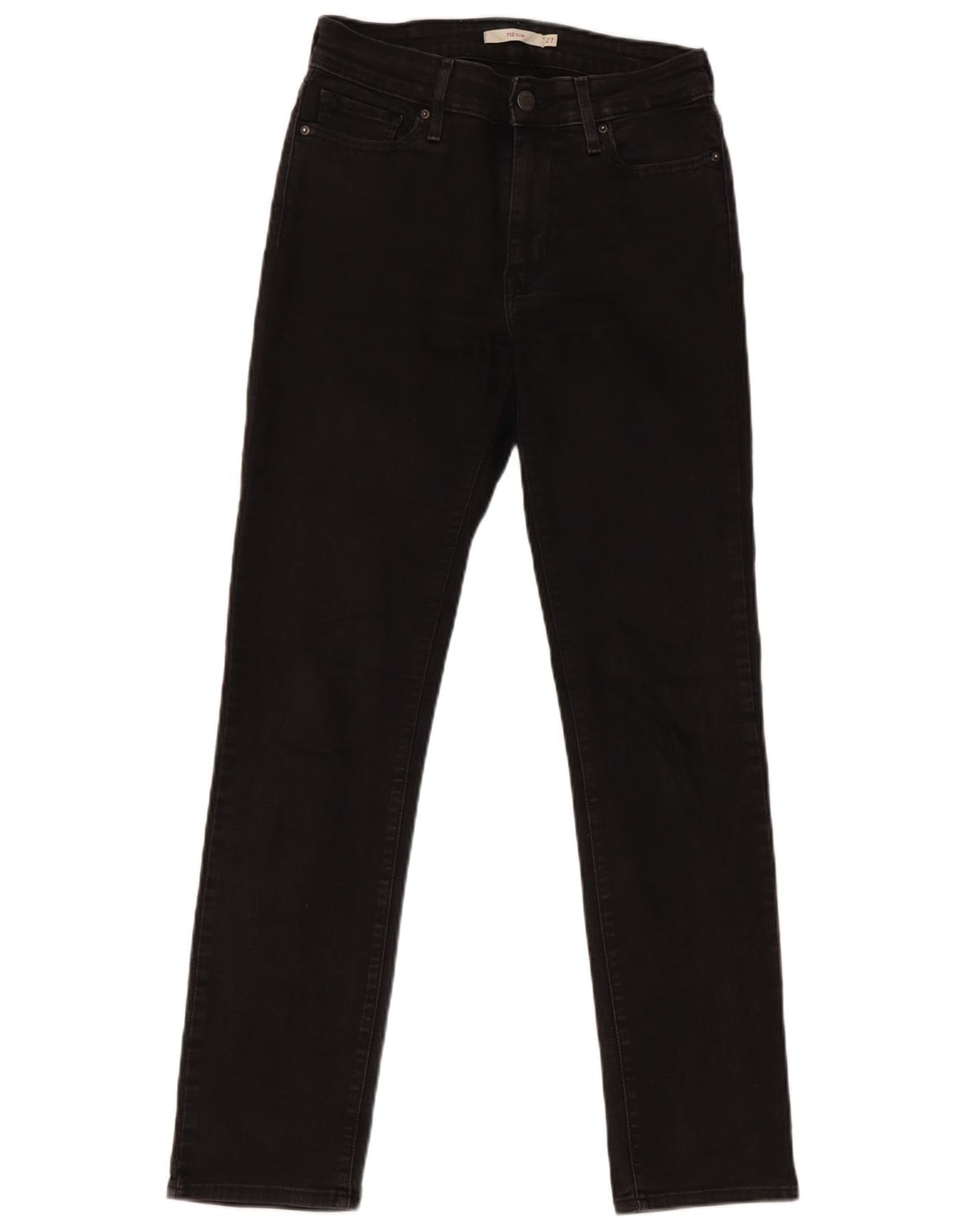 Calça jeans feminina Levi's 712 Slim W27 L30 algodão preto