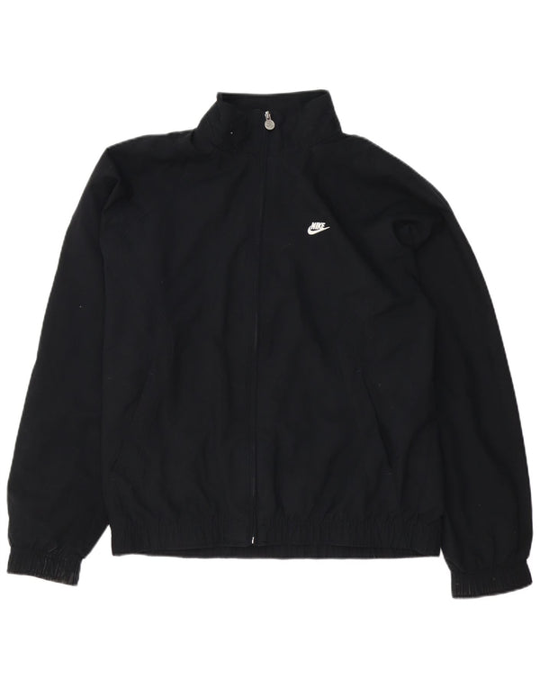 Nike Mens Tracksuit Top Jacket UK 38/40 Médio Preto Poliéster