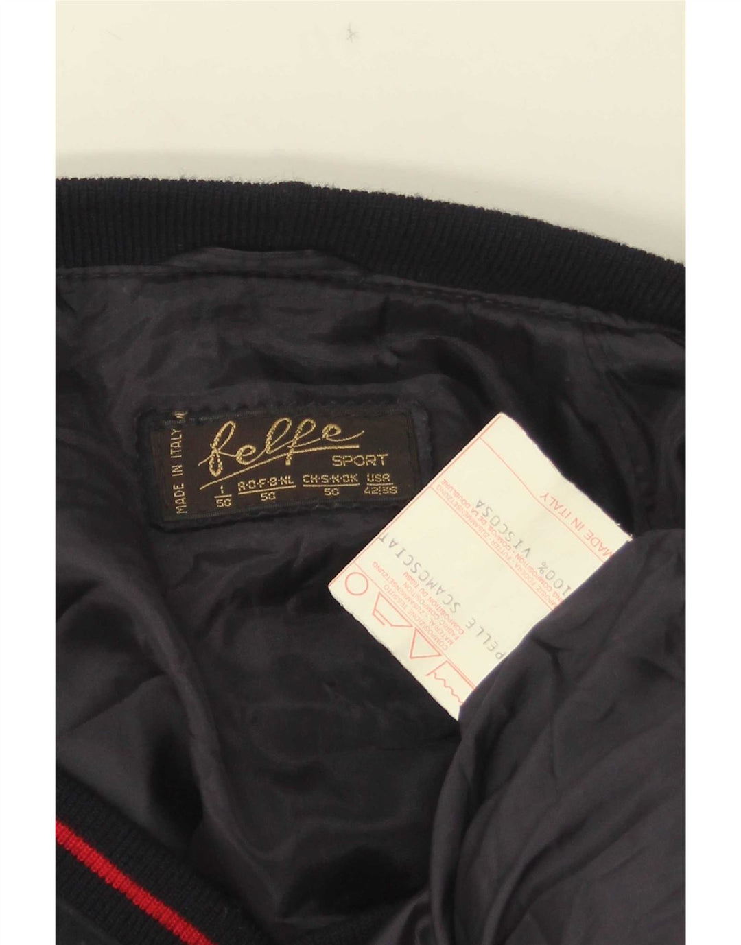 Jaqueta bomber masculina Belfe em camurça IT 50 grande couro azul marinho