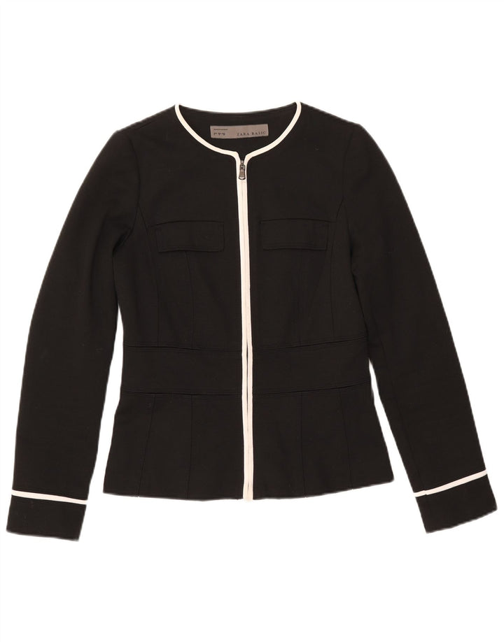 Jaqueta Blazer Feminina ZARA UK 10 Pequena Preta