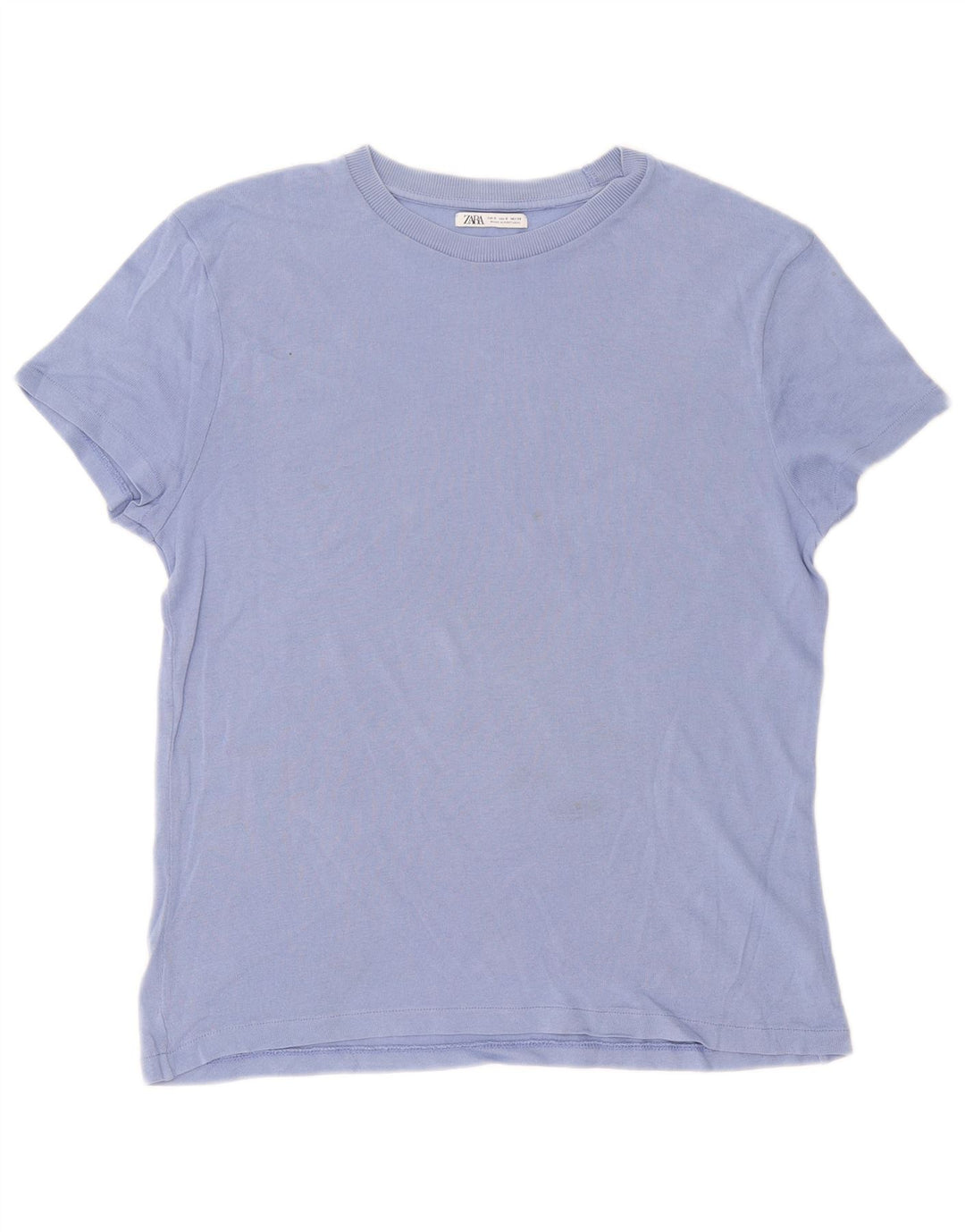 Camiseta masculina Zara Top pequeno algodão azul