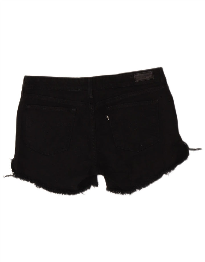 Shorts jeans feminino Levi's W31 médio algodão preto