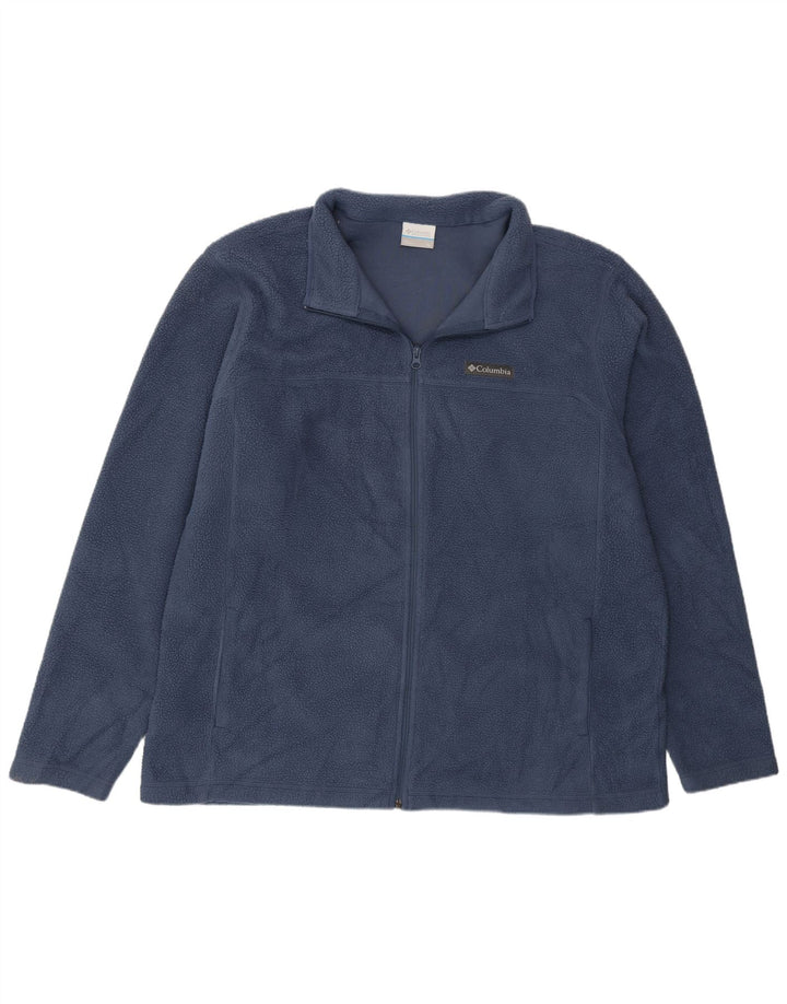 Jaqueta de lã masculina Columbia UK 42 XL azul marinho poliéster