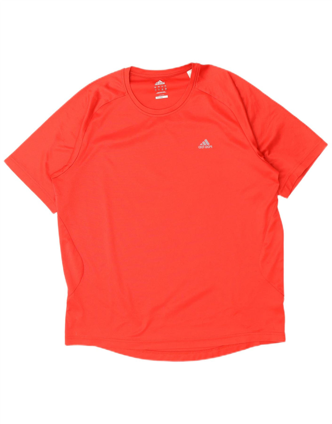 ADIDAS Mens Climalite T-Shirt Top Grande Vermelho