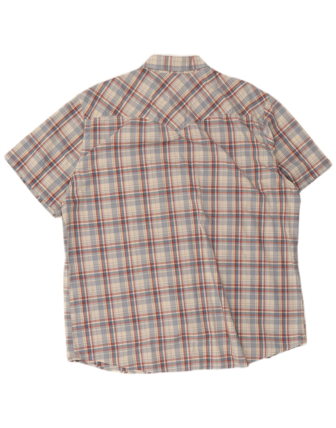 Camisa masculina de manga curta Levi's 2XL algodão xadrez azul
