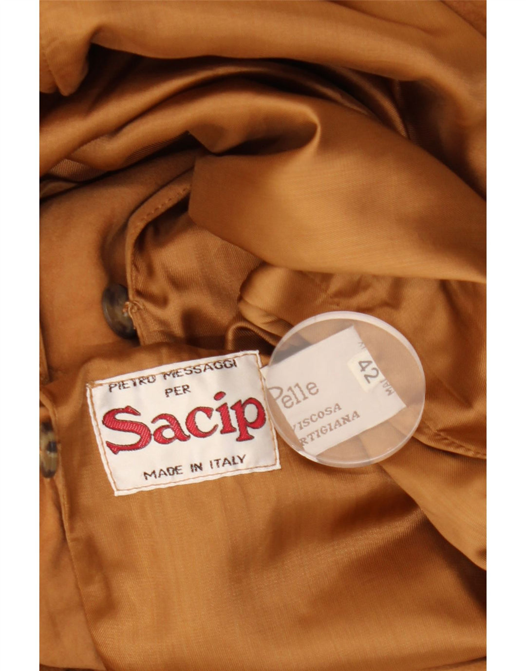 Jaqueta feminina VINTAGE de camurça IT 42 couro bege médio