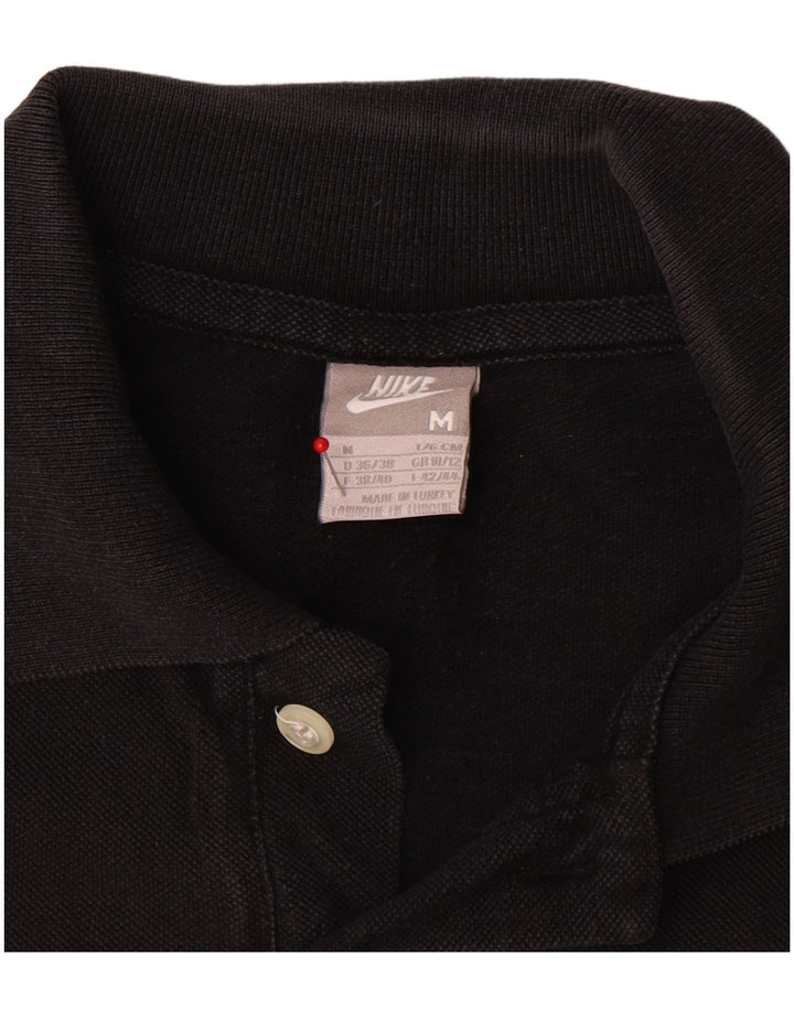 Camisa polo feminina Nike UK 10/12 médio algodão preto