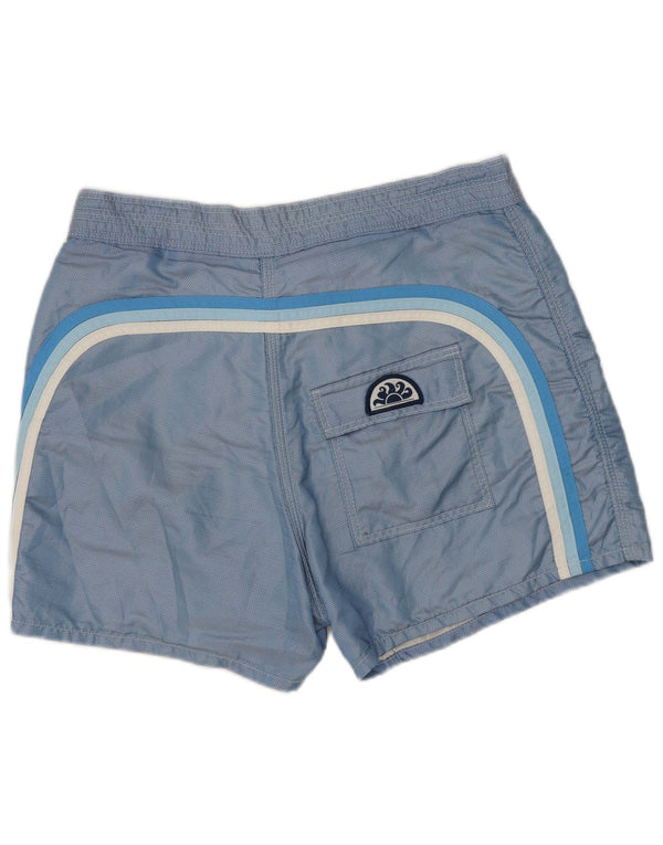 Sundek Mens Natação Shorts Médio Azul Geométrico Nylon
