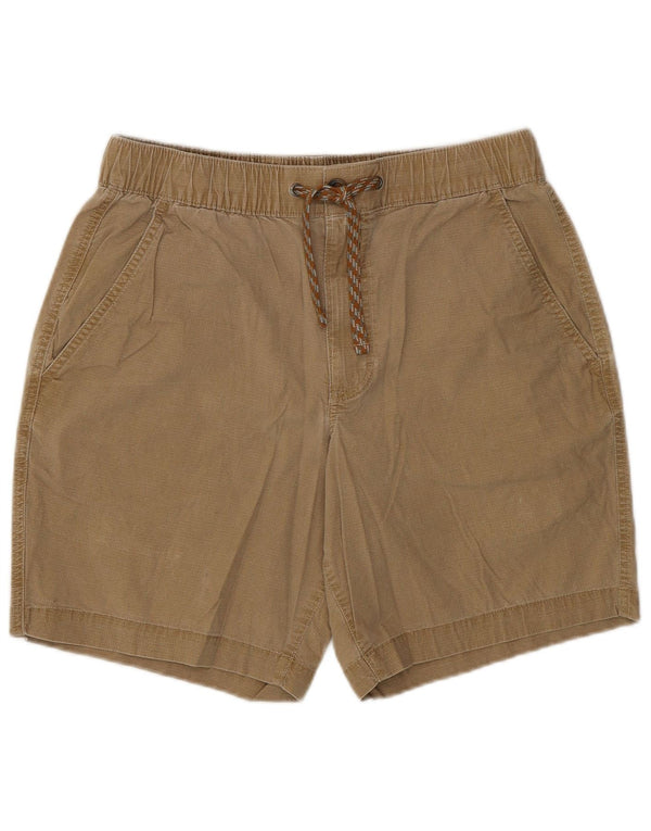 Eddie Bauer Mens Chino Shorts Médio W30 Algodão Bege