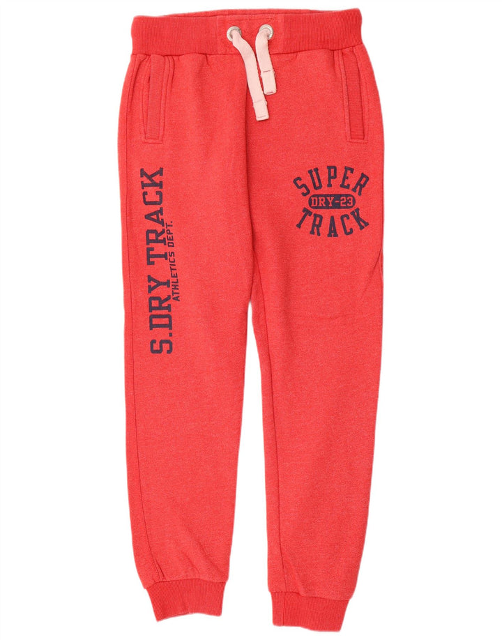 Calça de treino masculina SUPERDRY com estampa gráfica pequena de algodão vermelho