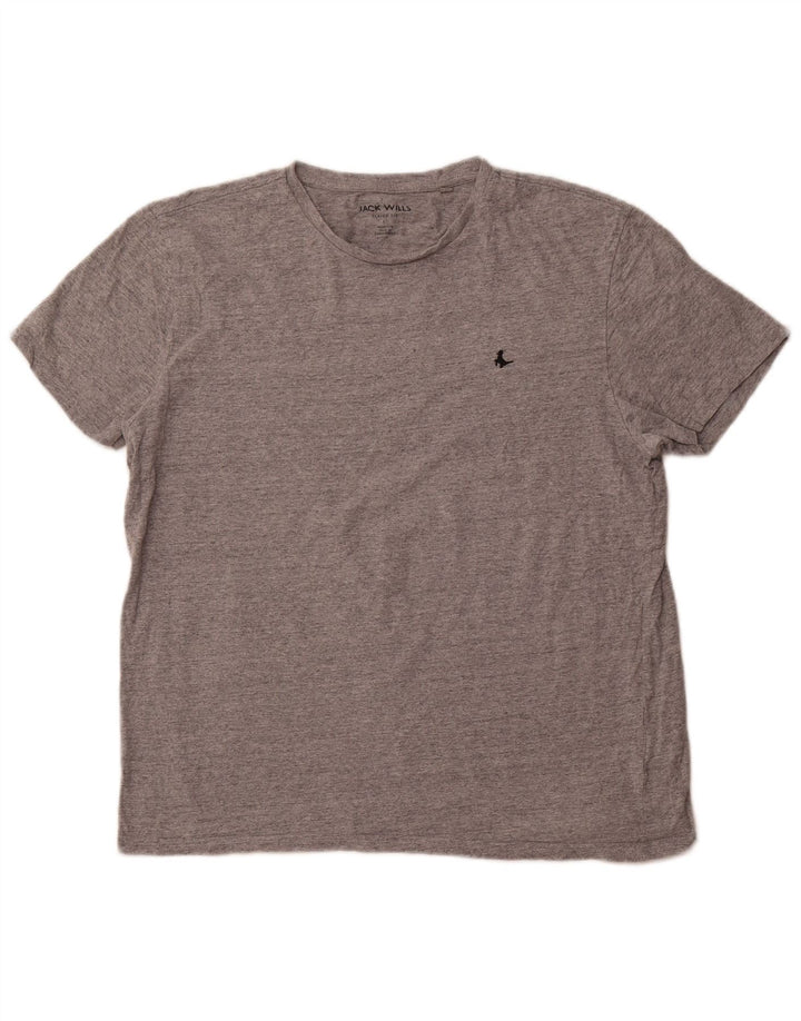 JACK WILLS Camiseta masculina clássica de ajuste grande cinza