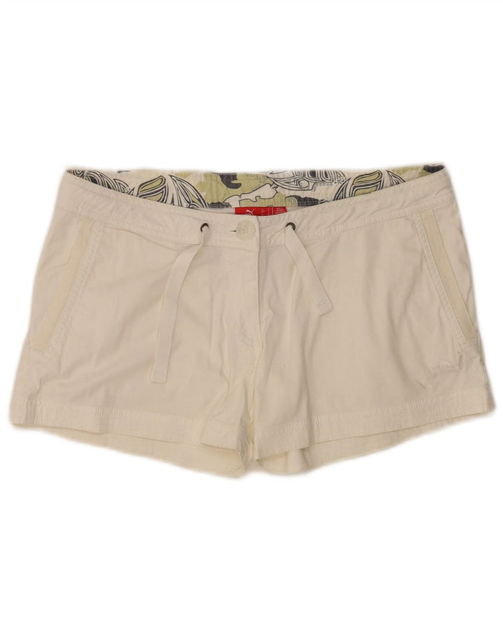 Shorts Chino Feminino Puma UK 10 Pequeno W30 Algodão Branco