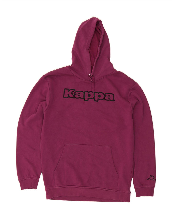 KAPPA Mens Graphic Hoodie Jumper 2XL Purple Cotton Vintage Kappa and Second-Hand Kappa from Messina Hembry 