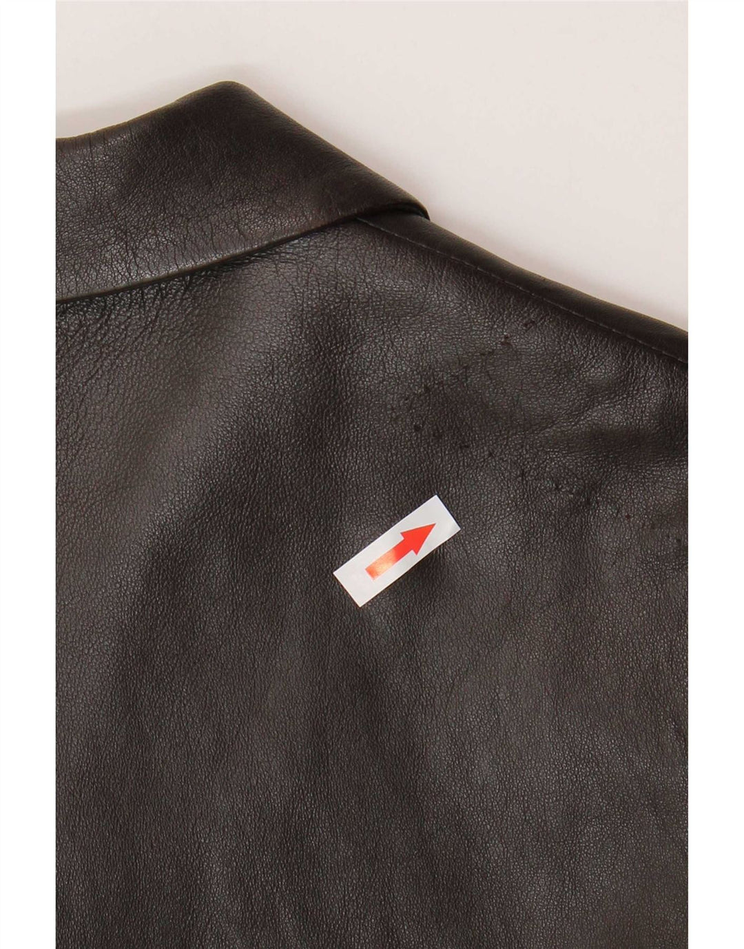 Jaqueta blazer feminina vintage de couro com 3 botões UE 38 couro marrom médio