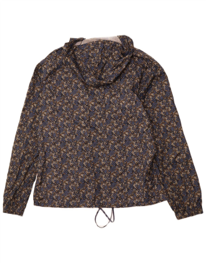 Jaqueta de chuva feminina com capuz COLUMBIA UK 14 médio floral multicolorido