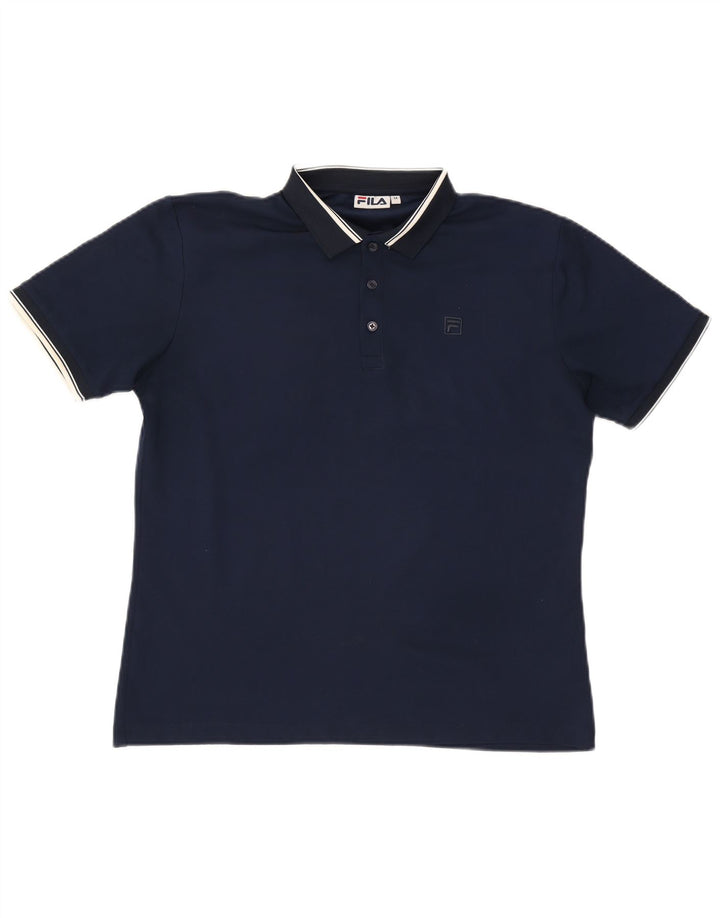 Polo masculino Fila médio azul marinho poliéster