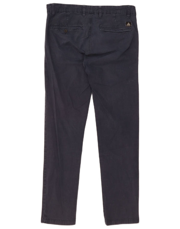 ZARA Mens Slim Chino Calças EU 40 Médio W31 L30 Azul Marinho Algodão
