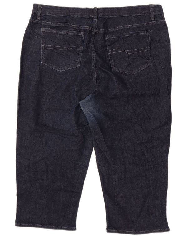Lee Womens Riders Capri Jeans US 20 3XL W40 L20 Azul Marinho Algodão