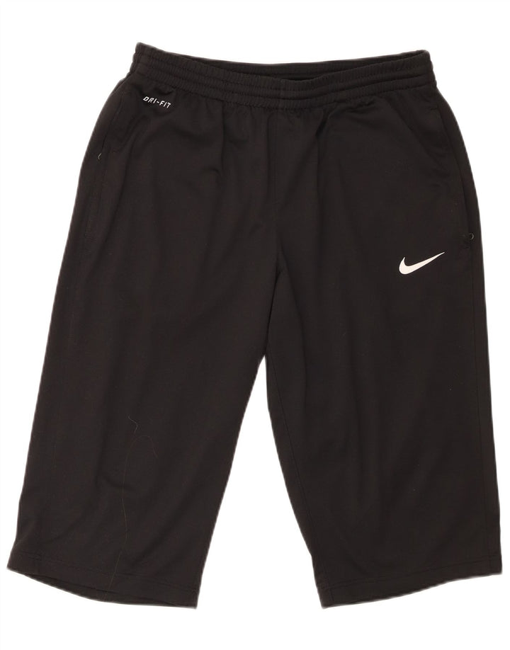 Bermuda esportiva masculina Nike Dri Fit bermuda média preta poliéster