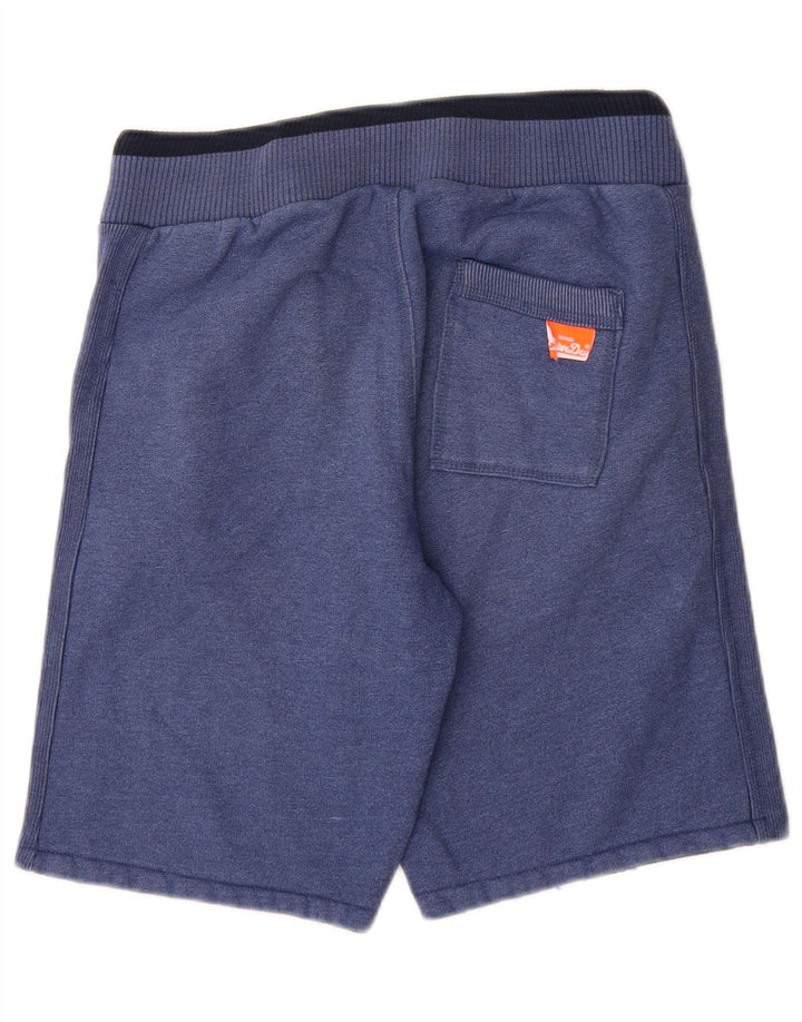 Shorts esportivos masculinos SUPERDRY pequenos algodão azul marinho