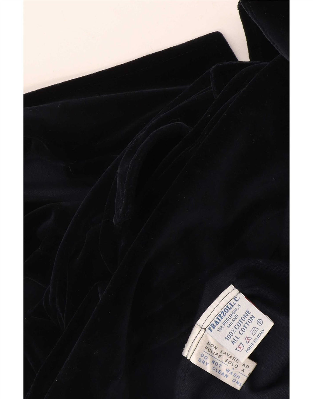 Jaqueta blazer masculina de veludo duplo Fraizzoli Reino Unido 38 azul marinho médio