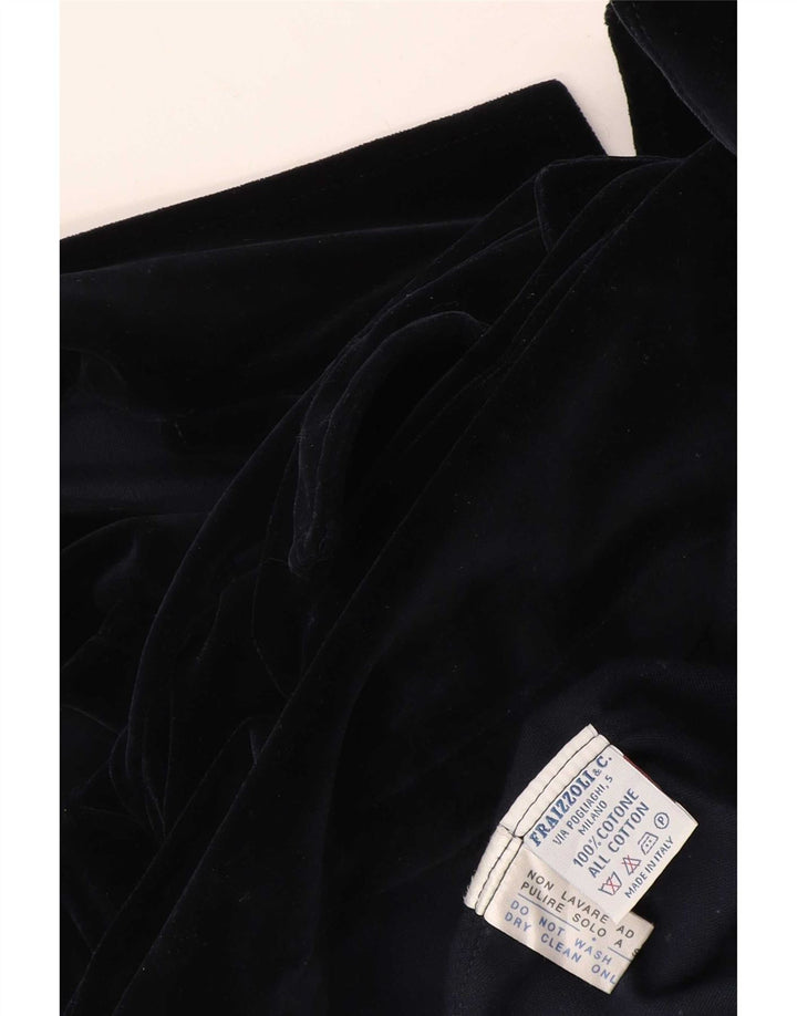 Jaqueta blazer masculina de veludo duplo Fraizzoli Reino Unido 38 azul marinho médio