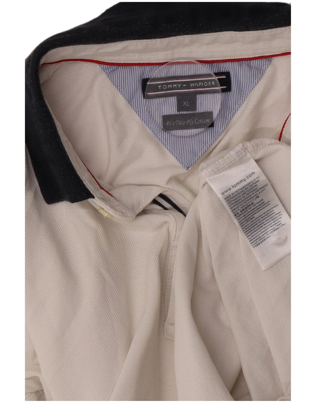 Camisa polo masculina Tommy Hilfiger XL algodão branco