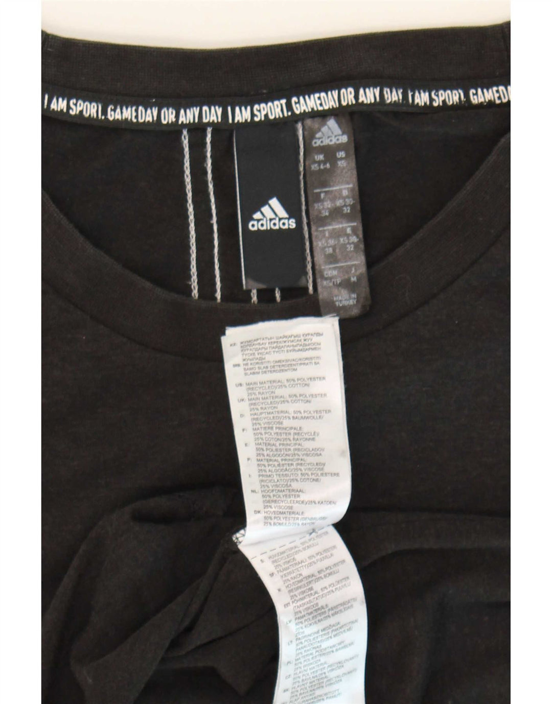 Camiseta Adidas Feminina Oversized Top UK 4/6 XS Cinza Poliéster