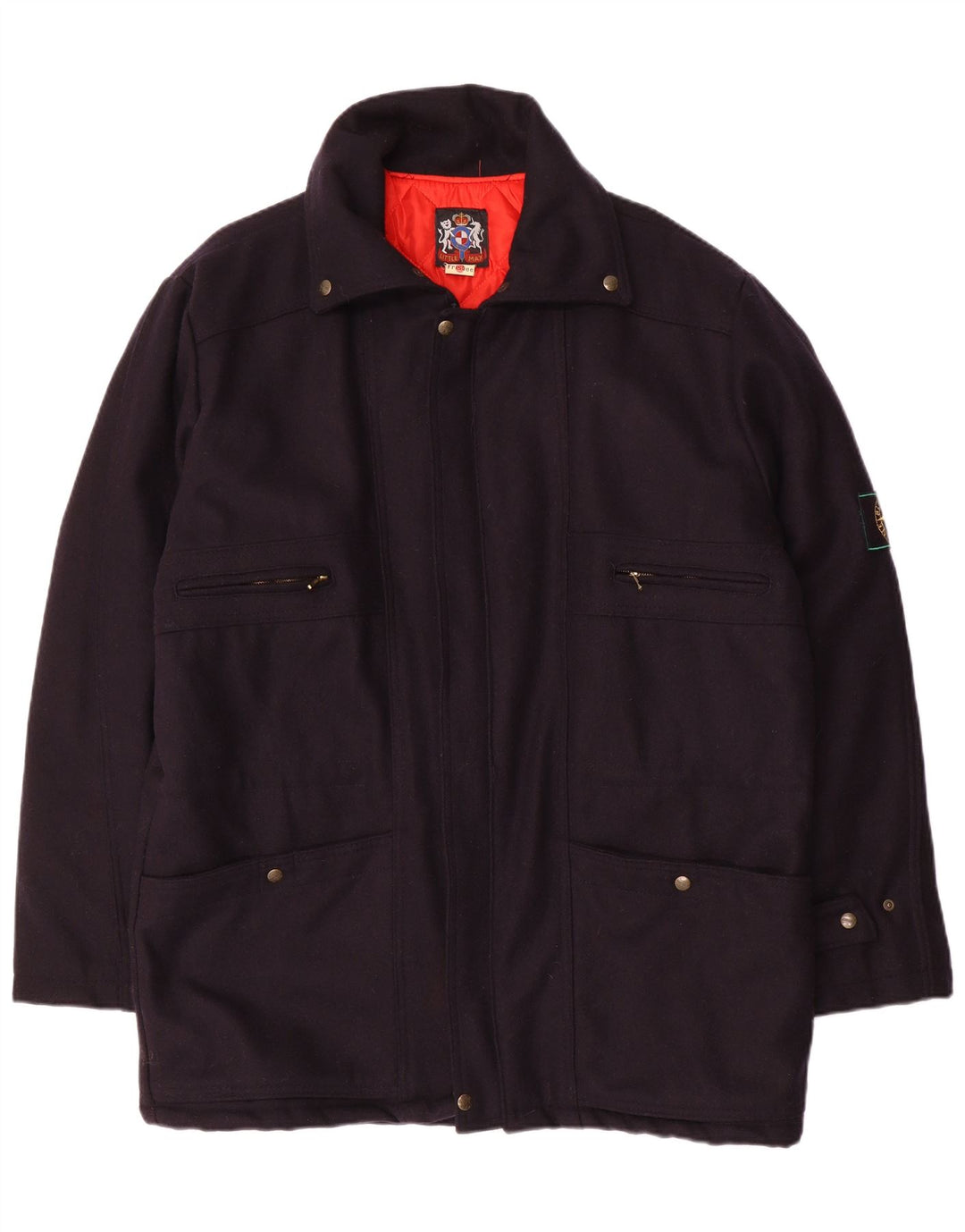 Casaco corta-vento masculino VINTAGE IT 56 3XL azul marinho