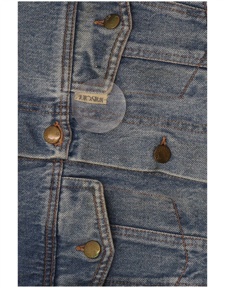 Jaqueta jeans masculina vintage UK 38 azul médio