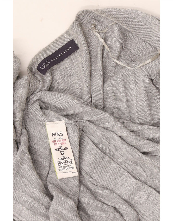 Suéter cardigã feminino Longline Marks & Spencer Reino Unido 14 cinza médio